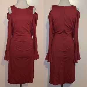 Eloquii cold shoulder ruffle sleeve dress size 22